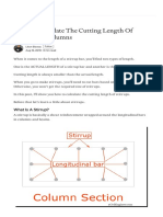 Calculation of The Cutting Length of Stirrups in Columns