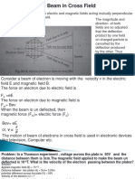 Motion of Electron Beam in Cross Field