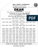 Nagaland State Lotteries: 1st Prize 1 Crore/-92K 88458