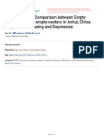 Comprehensive Comparison Between Empty-Nesters and Non-Empty-Nesters in Anhui, China: Subjective Well-Being and Depression