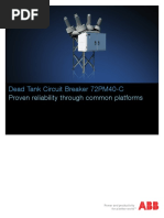 Dead Tank Circuit Breaker 72PM40-C: Proven Reliability Through Common Platforms