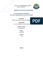 Universidad Nacional de Piura: Facultad de Economía Escuela Profesional de Economía