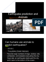 Earthquake Prediction and Animals