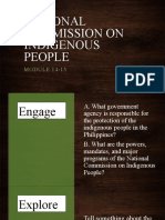 National Commission On Indigenous People: MODULE 14-15