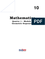 Mathematics: Quarter 1 - Module 3 Geometric Sequences