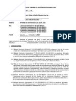 Anexo 3. Esquema de Informe de Gestión Escolar Anual de La IE A La UGEL