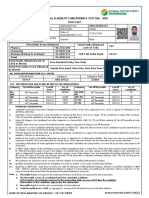 National Eligibility Cum Entrance Test (Ug) - 2020 Score Card