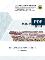 PG - M.Sc. - Psycology - M.Sc. (Psychology) - 363 14 - Psychology Practical - I