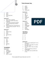 Tests Answer Key: Grammar