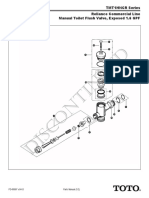 Discontinued: TMT1HNCR Series Reliance Commercial Line Manual Toilet Flush Valve, Exposed 1.6 GPF