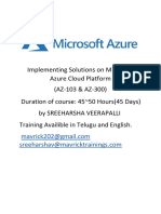 Azure Training Curicullam AZ103 AZ300 Ver.3.0 PDF