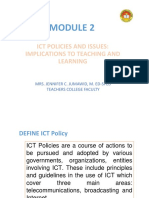 Module 2 - Lesson 1 ICT Policies and Issues