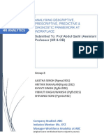 HR Analytics: Analysing Descriptive, Prescriptive, Predictive & Diagnostic Framework at Workplace