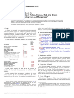 Chemical Analysis of Yellow, Orange, Red, and Brown Pigments Containing Iron and Manganese