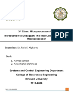 3 Class: Microprocessors Lab Introduction To Debugger: The Intel Corporation's 8086 Microprocessor