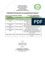 Individual Workweek Accomplishment Report: Munai National High School