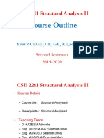 CSE 2261 Structural Analysis II: Course Outline