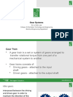 Gear Systems: de La Salle Lipa College of Information Technology and Engineering Electrical Engineering Department