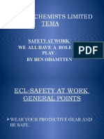 Ernest Chemists Limited Tema: Safety at Work We All Have A Role To Play - by Ben Odamtten