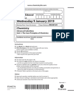 Wednesday 9 January 2019: Chemistry