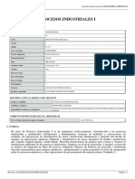 Procesos Industriales I: Universidad Nacional de Moquegua Escuela Profesional de INGENIERIA AMBIENTAL