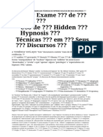 Uso de ??? Hidden ??? Hypnosis ???: Técnicas ??? em ??? Seus ??? Discursos ???