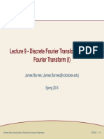 Lecture 9 - Discrete Fourier Transform and Fast Fourier Transform (I)