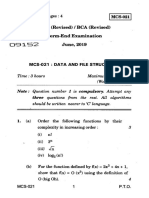 MCS-021 MCA (Revised) / BCA (Revised) Term-End Examination C1.-11. 52 June, 2019