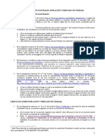 Ejercicios Sobre Recursos Naturales, Población y Mercado de Trabajo