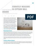 How To Accurately Measure Moisture in Gypsum Wall Board