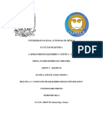Práctica 2: "Constante de Equilibrio. Disolución Del Kno3" Cuestionario Previo