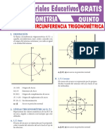 Ejercicios de Circunferencia Trigonométrica para Quinto Grado de Secundaria