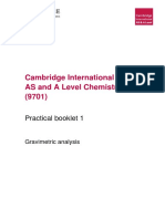 Cambridge International AS and A Level Chemistry (9701) : Practical Booklet 1