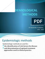 Epidemiological Methods: Prabha Krishnan, Year MSC Nursing, CNC, KKD