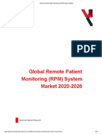 Global Remote Patient Monitoring (RPM) System Market 2020-2026