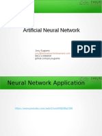 Artificial Neural Network: Jony Sugianto 0812-13086659