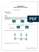 Building Simple Network Topologies Objective:: Experiment # 04