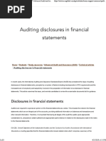 Auditing Disclosures in Financial Statements - P7 Advanced Audit and Assurance - ACCA Qualification - Students - ACCA Global