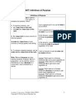 Grammar Chart - Infinitve of Purpose