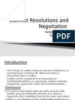 Conflict Resolutions and Negotiation: Sanjay Kumar HA 1DA19MBA39