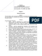 The Act of 23 August 2007 On Combating Unfair Commercial Practices PDF