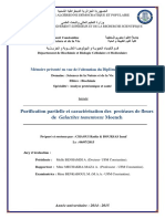 Purification Partielle Et Caractérisation Des Protéases de Fleurs de Galactites Tomentosus Moench