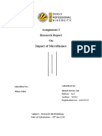 Assignment 1 Research Report On Impact of Microfinance