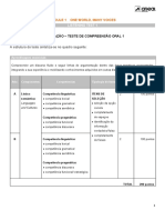 Informação - Teste de Compreensão Oral 1: Module 1 One World, Many Voices