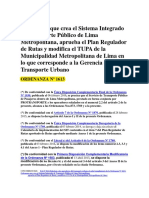 Ordenanza 1613 - Sistema Integrado de Transporte Publico