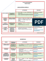 Plan de Reforzamiento Tercer Grado de Secundaria