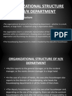 Chapter 4 ORGANIZATIONAL STRUCTURE OF HOUSEKEEPING