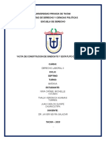 Acta de Constitucion y Estatuto