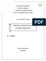 Orthodontie Et Dysfonction de Lappareil Manducateur DR GHERS.N 3 PDF