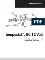 Tempostat, GC 12 Volt Montageanleitung 2 Installation Instructions 12 PDF